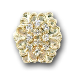N627 14K SWIRLY/CURLY-Q SLIDE 